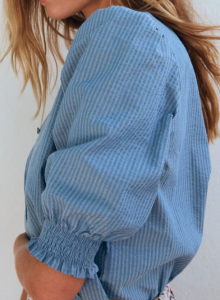 Blusa Light Blue Stripes