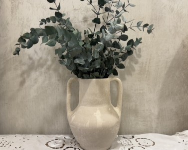 Jarron papel mache y yeso