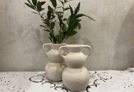 Jarroncito papel mache y yeso